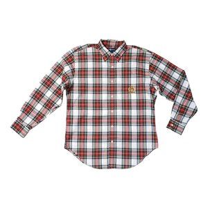 Ralph Lauren Mens‎ Shirt Plaid Red/Green/White Button Up Size 12 Vintage